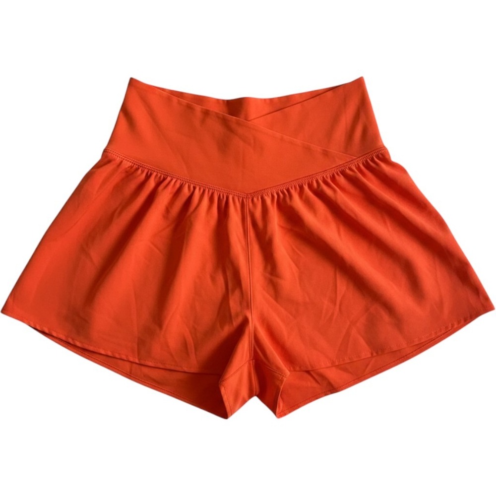 Aerie OFFLINE Real Me Orange Skort Womens Small Petite Crossover Waist Shorts
